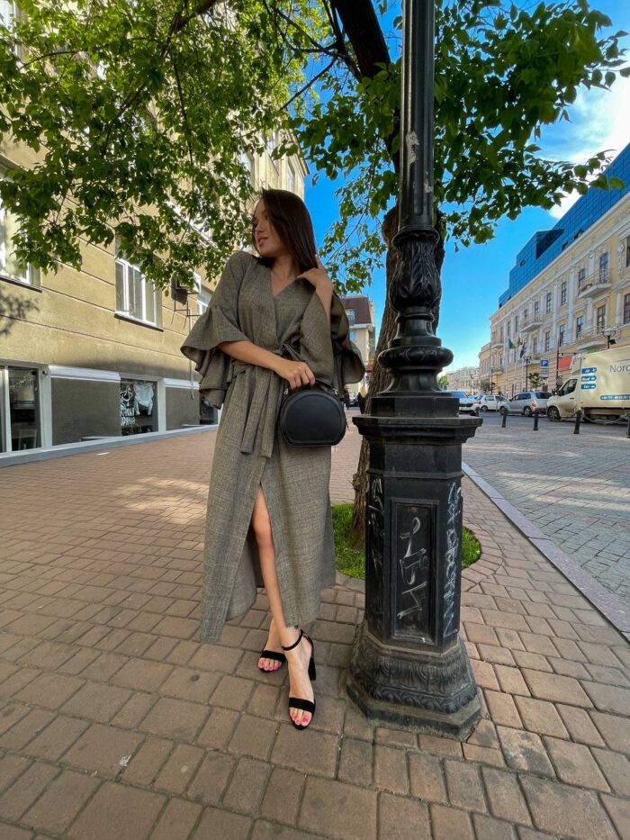 Stilinga suknelė-kardiganas