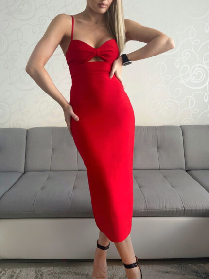 Bandažinė elegantiška midi suknelė