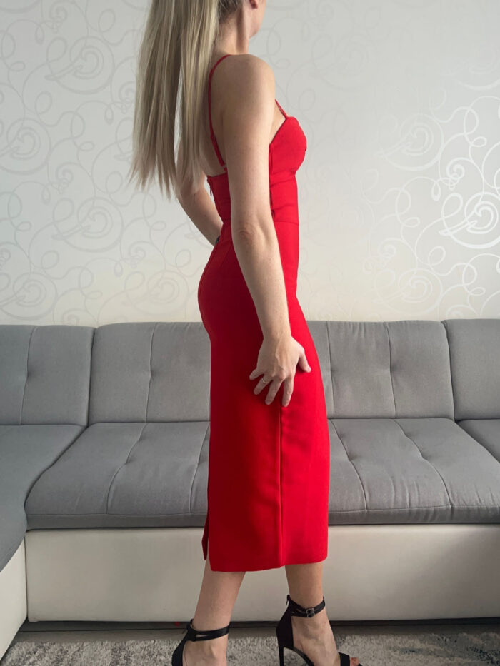 Bandažinė elegantiška midi suknelė