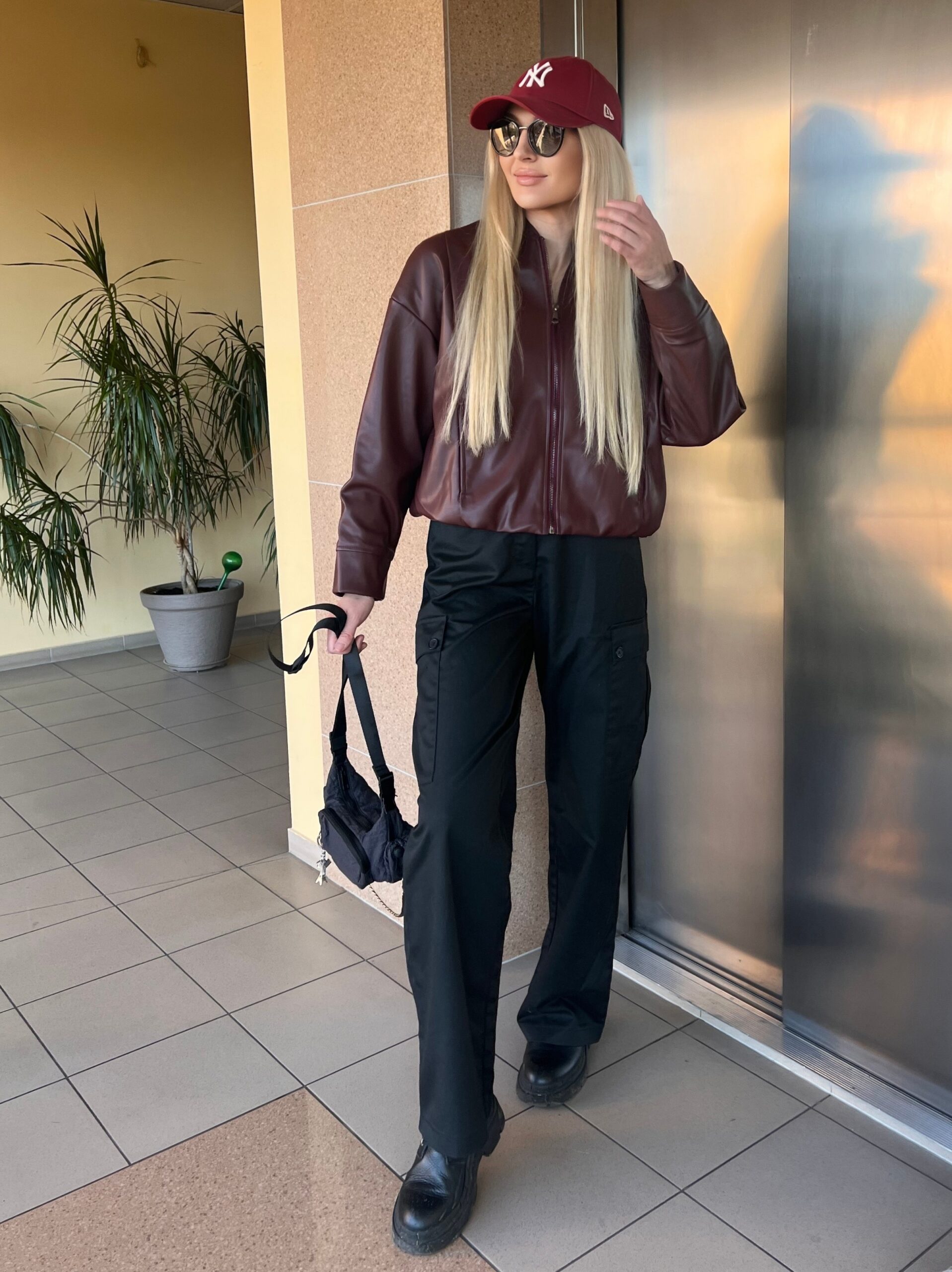 Bordo eko odos striukė – VIP Dress Bordo eko odos striukė