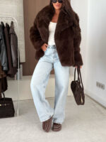 Rudos spalvos eko kailinukas